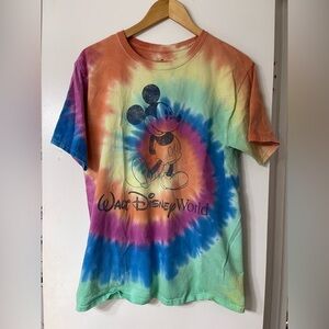 Disney Multicolor Tie-Dye Mickey Mouse T-Shirt
